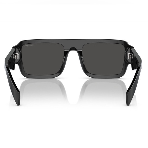 NEW PRADA SQUARE SUNGLASSES PRA05S 16K08Z BLACK SPR A05 16K08Z PRADA EYEWEAR - Picture 3 of 4